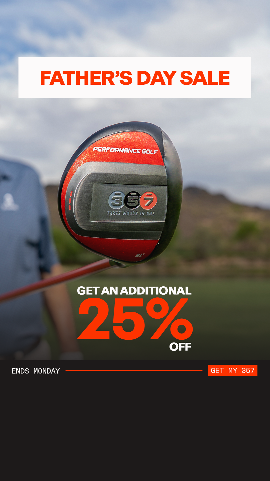 Performance Golf Facebook ad