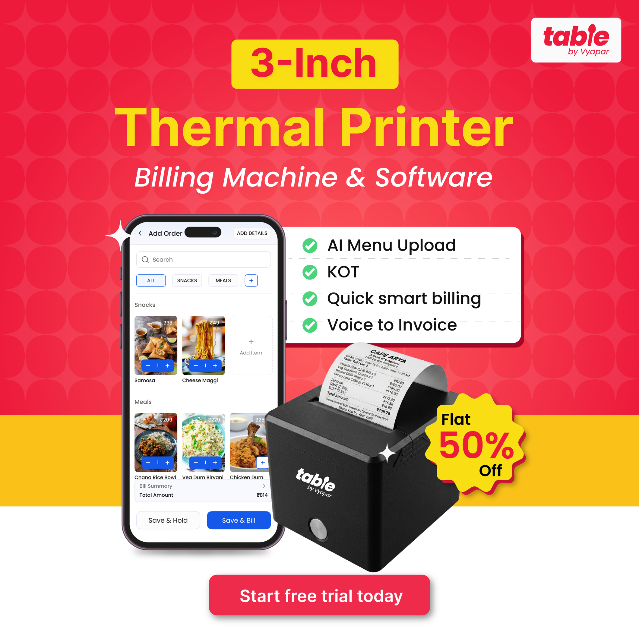 Table by Vyapar Facebook ad