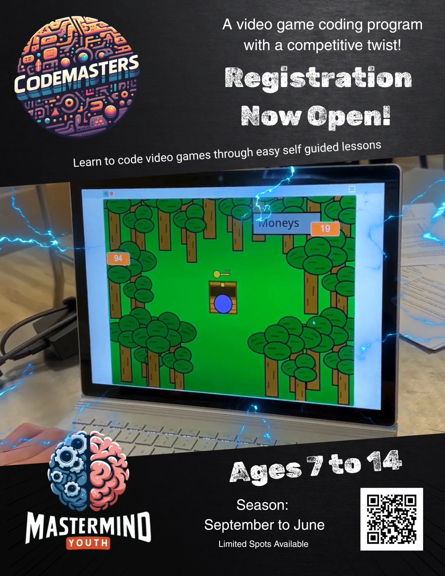 Mastermind Youth Foundation Facebook ad: Code Masters - Coding Program for Kids in Sarnia Ontario