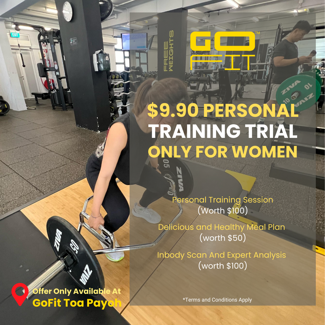GoFit Toa Payoh Facebook ad: Personal Training For Women