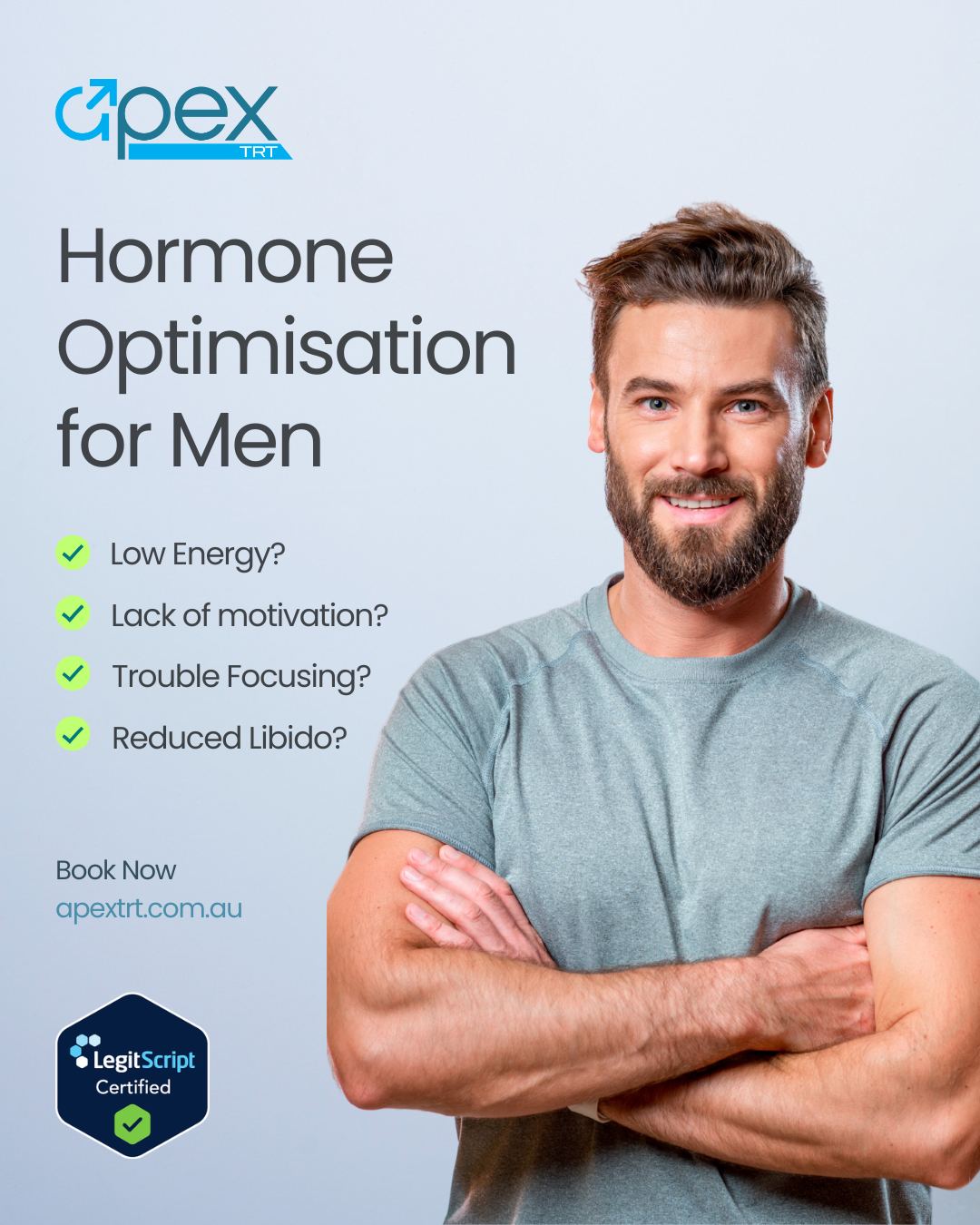 Apex TRT Facebook ad: Apex TRT | Testosterone Replacement Therapy Made Simple
