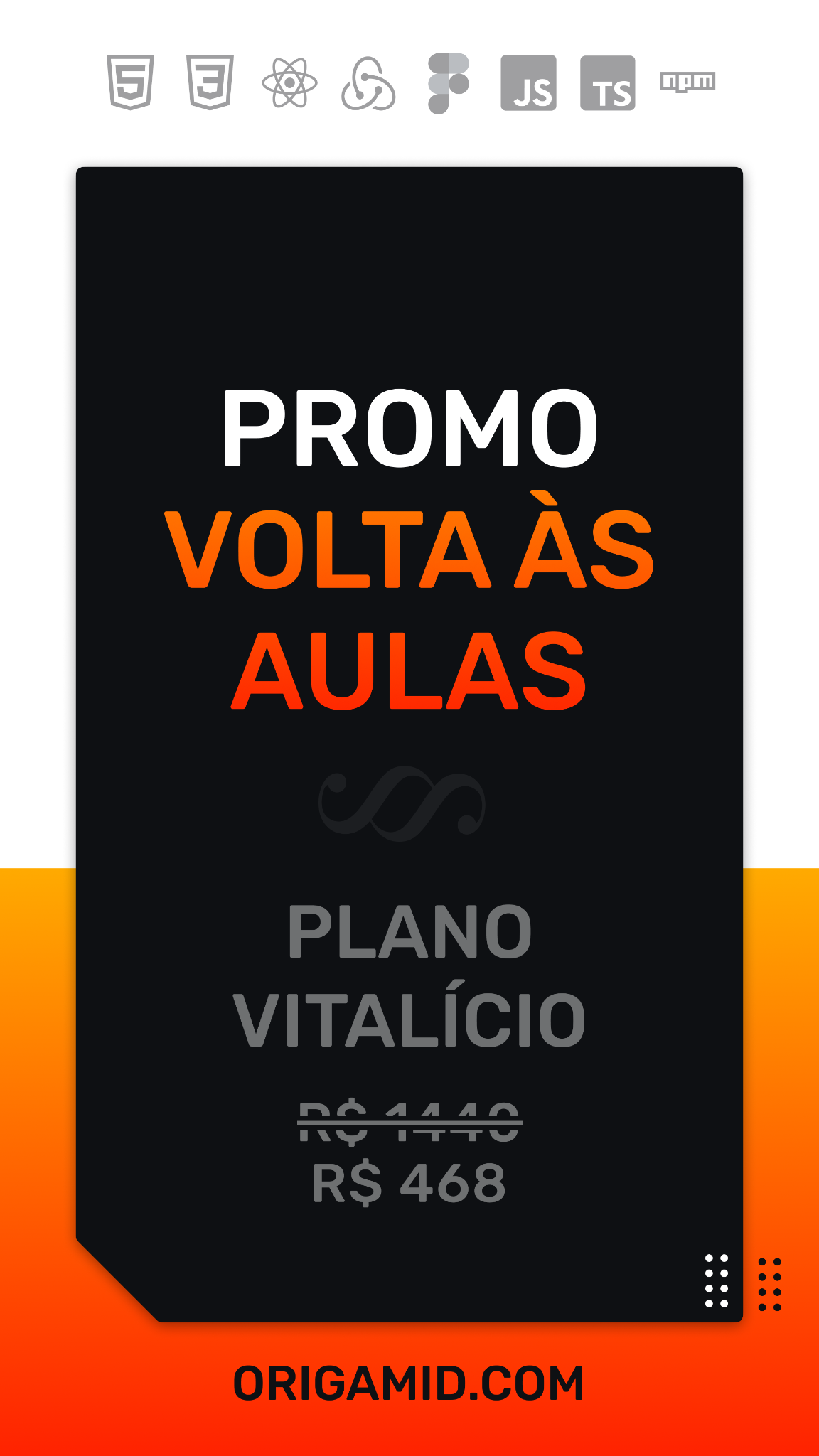 Origamid Facebook ad: Origamid Volta às Aulas