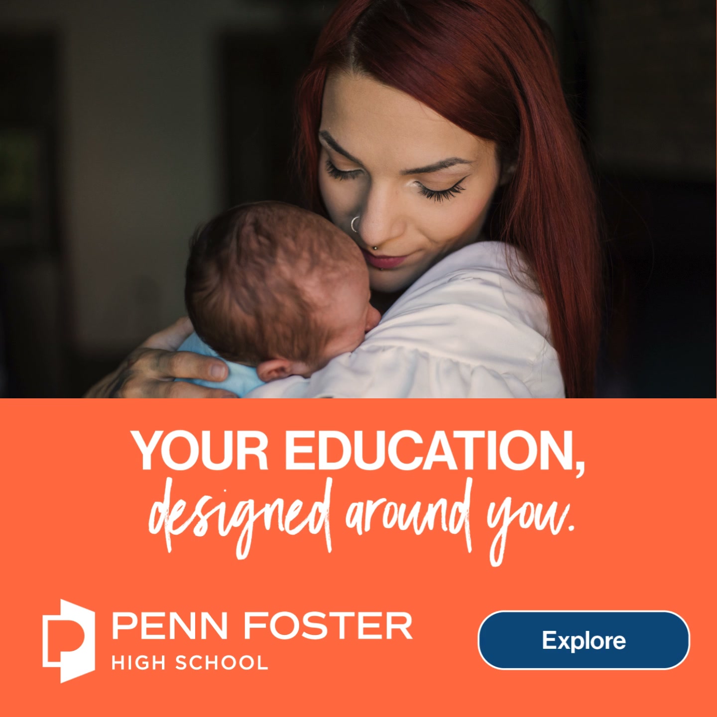Penn Foster Facebook ad: You Literally Can’t Be Late to Class