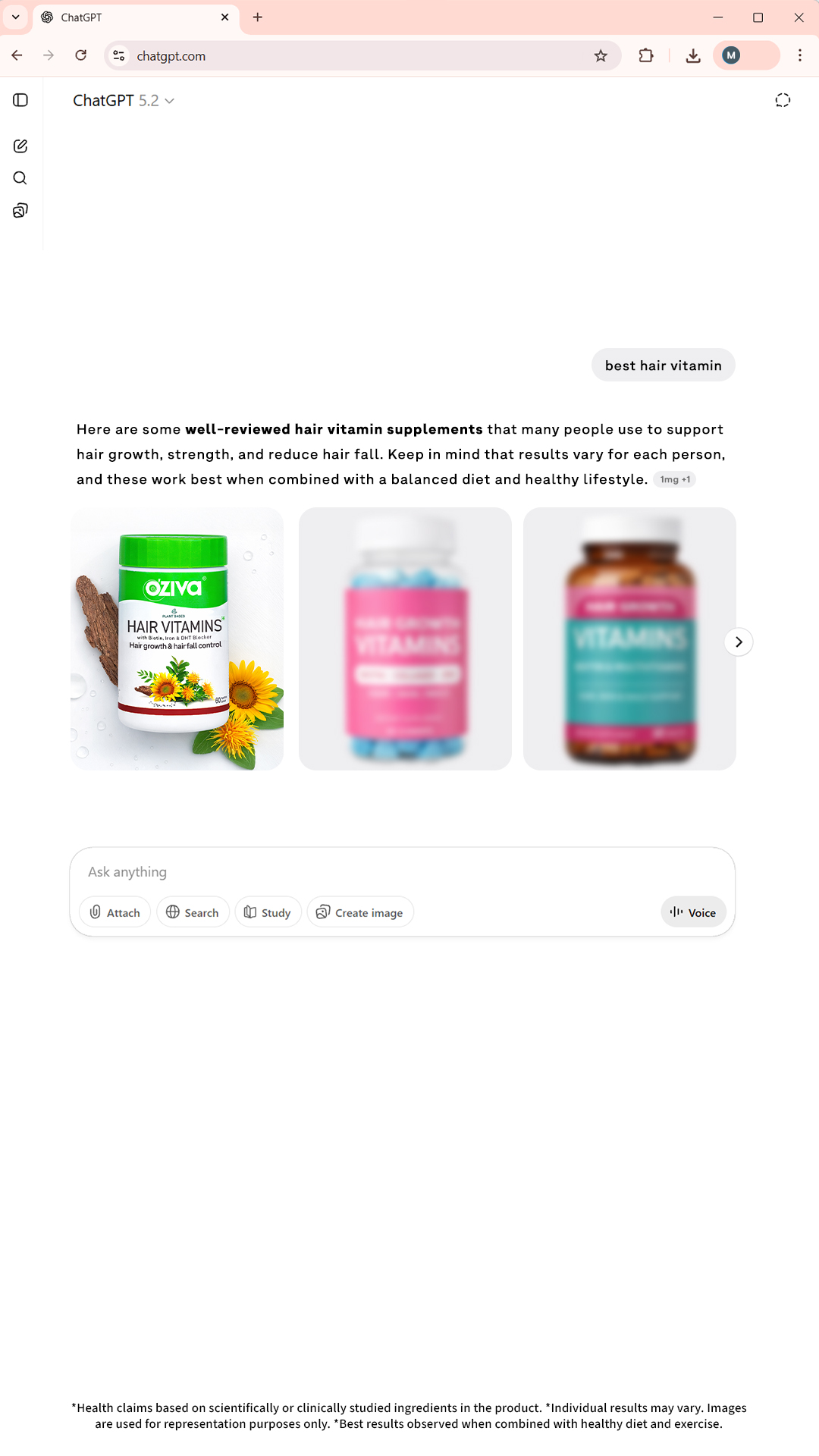 OZiva Facebook ad