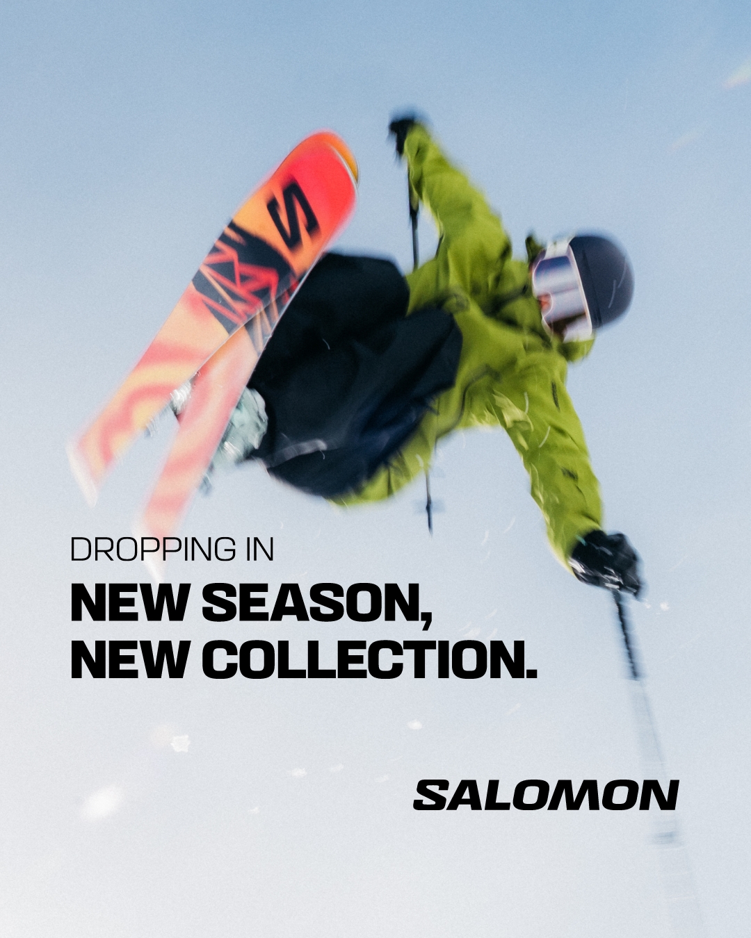Salomon Freeski Facebook ad: Dropping In. New Season, New Collection.
