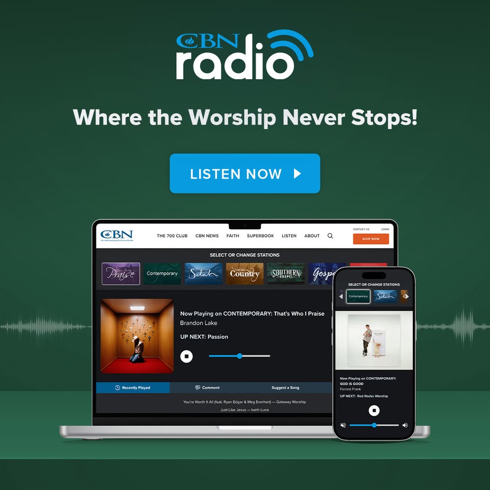 CBN Radio - CBN.com/radio Facebook ad: Nonstop Worship Radio