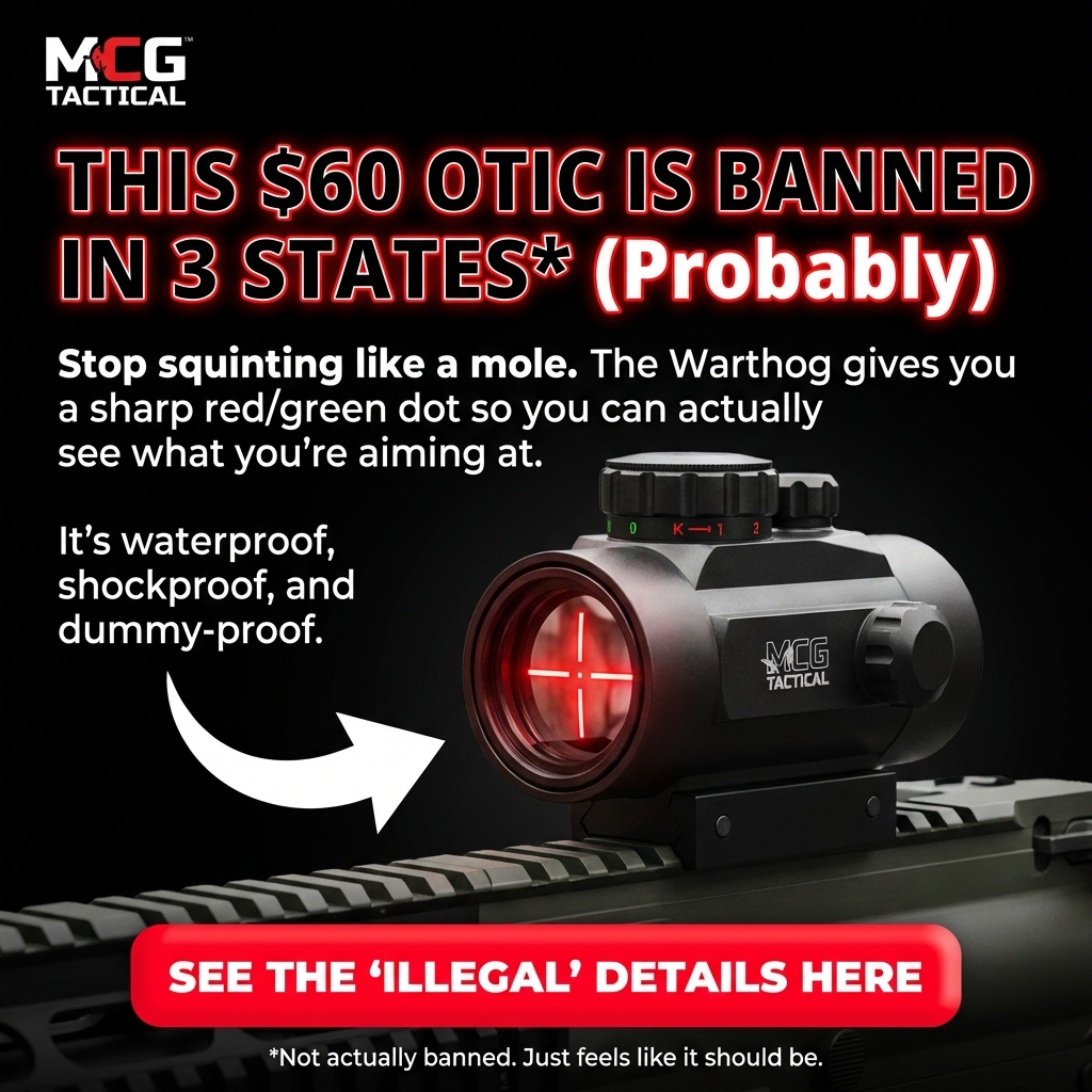 MCG Supply Co. Facebook ad: Start Nailin’ Targets Up To 400 Yards Out Day Or Night