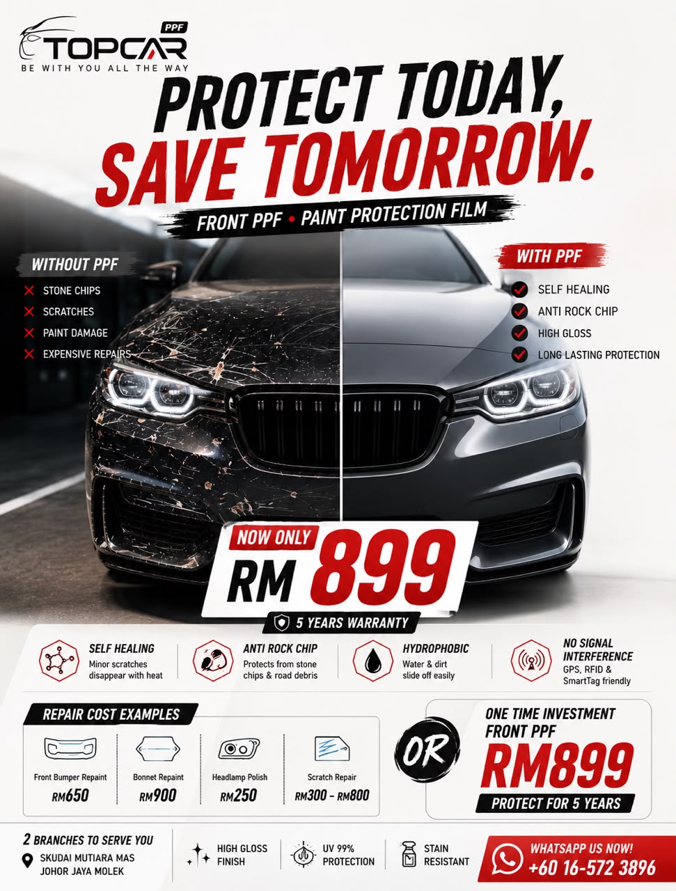 Top Car Sticker - Johor Facebook ad: PM us and send us your car details PPF MY