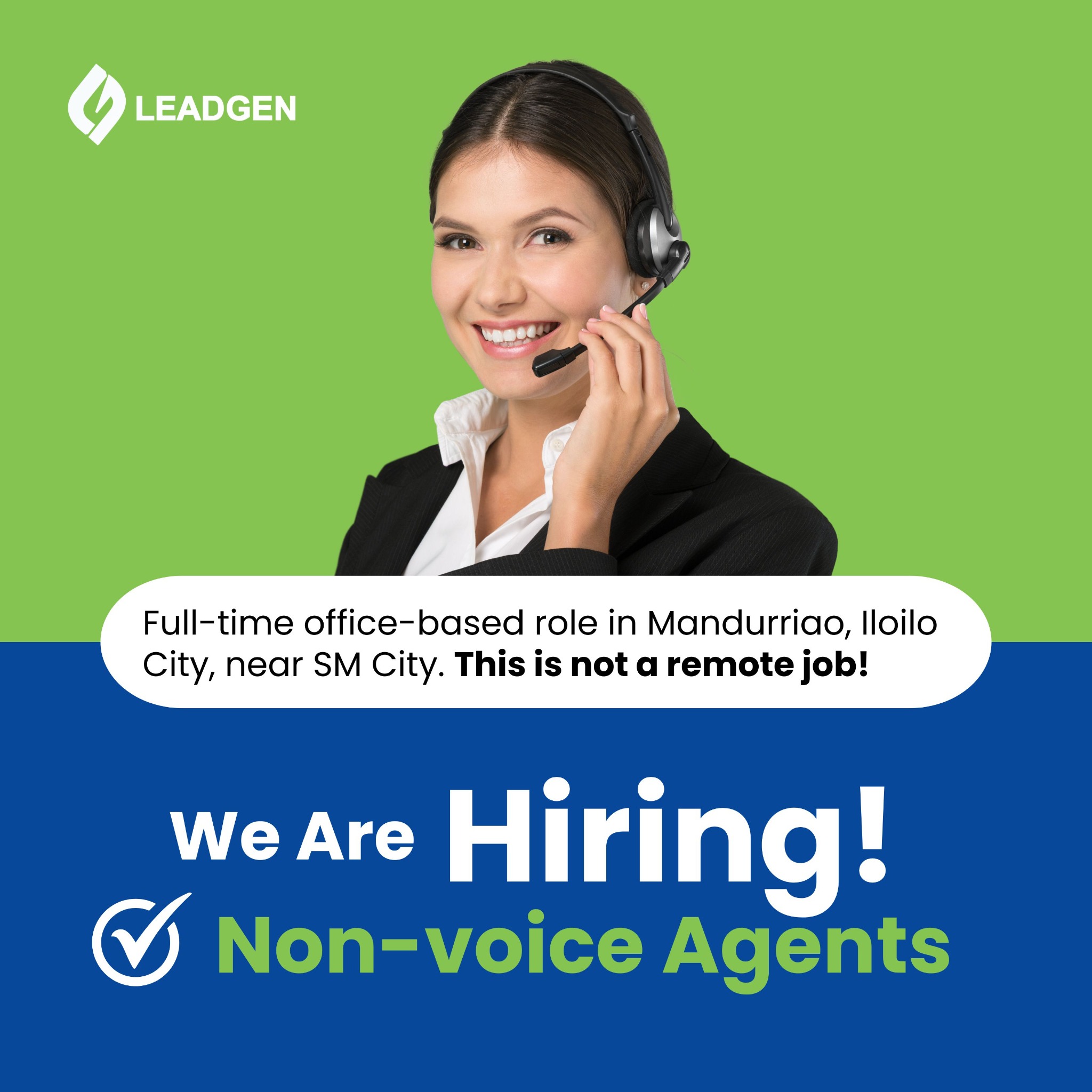 Lead Gen - Lead Generation & Donor Creation Facebook ad: Urgent Hiring in Iloilo, Start ASAP (Night Shift Role)