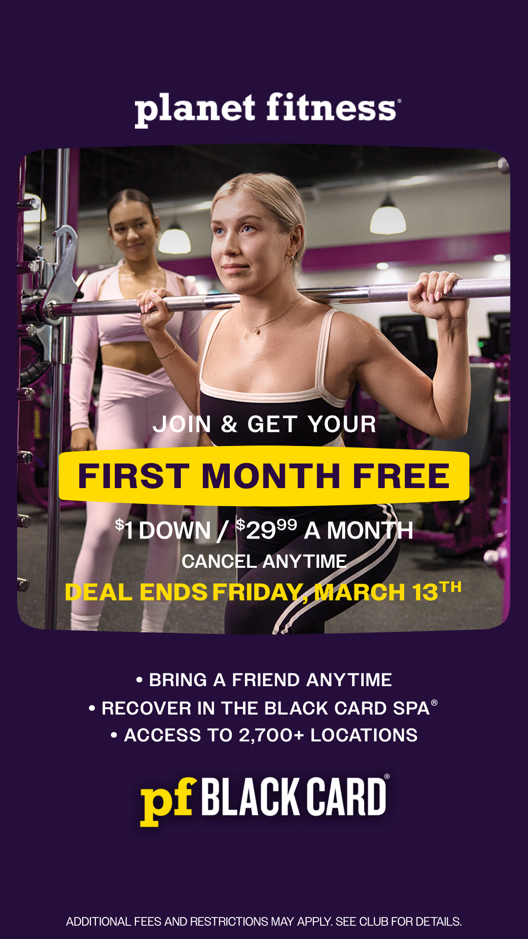 Planet Fitness Facebook ad