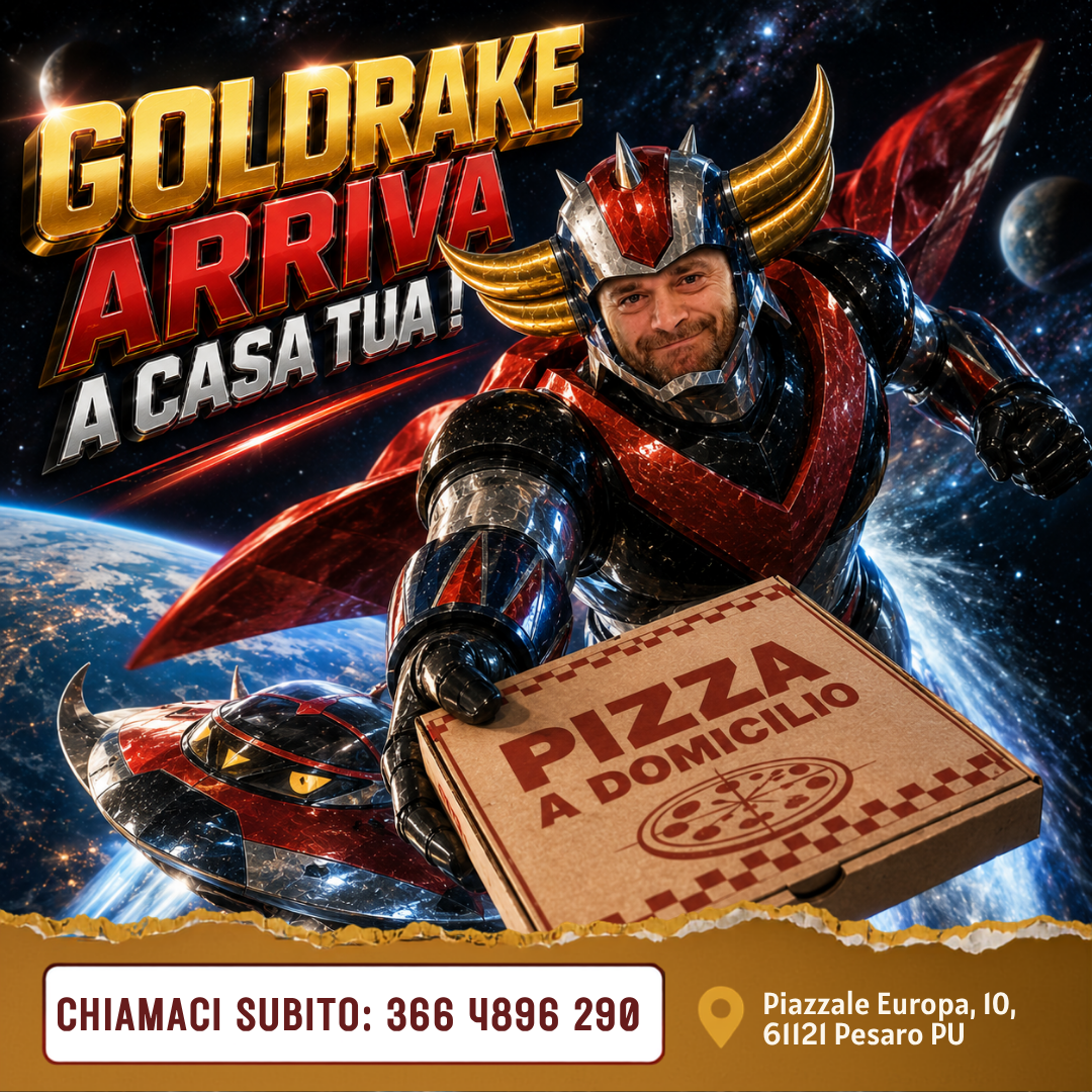 Goldrake Pizzeria Facebook ad: Pizza a domicilio