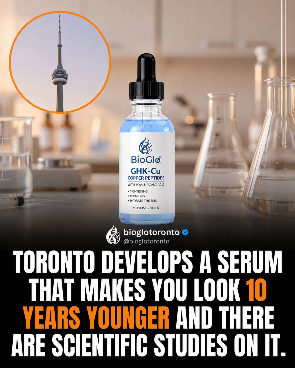 BioGlo Facebook ad: The Last Serum You'll Ever Buy