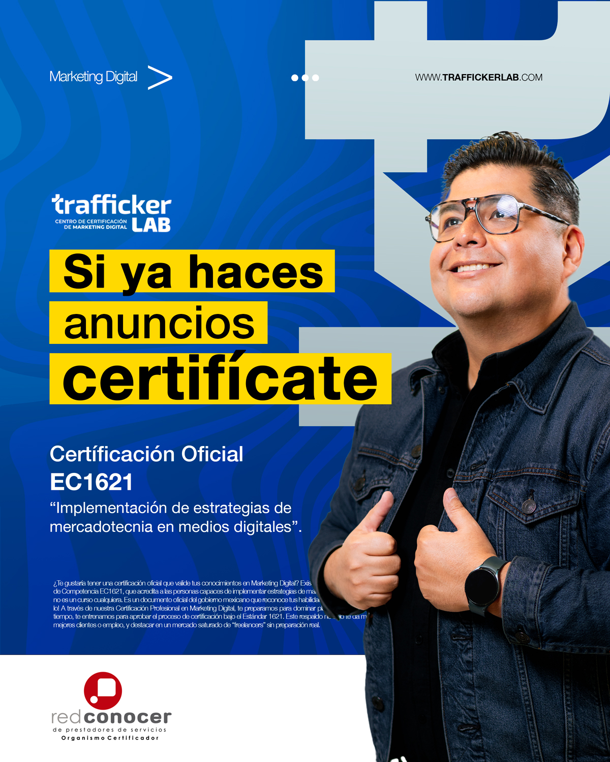 Trafficker LAB Facebook ad: Certificaciรณn Oficial Mkt Digital