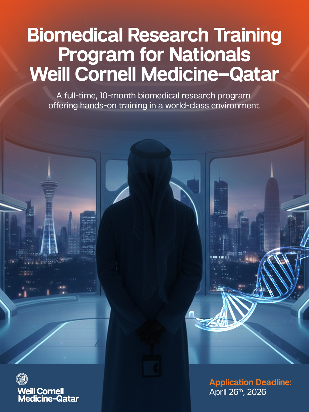 WCM-Q Research Facebook ad: Take the next step in your research career.