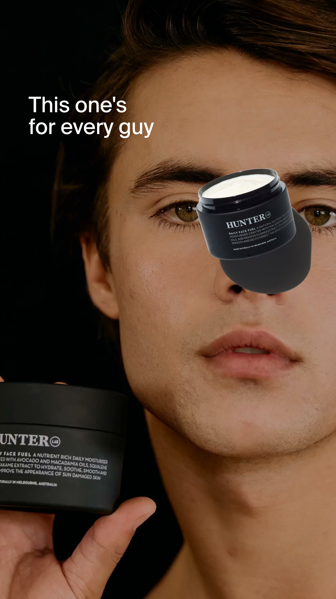 HUNTER LAB Facebook ad: A daily moisturiser that works with your skin, not against…