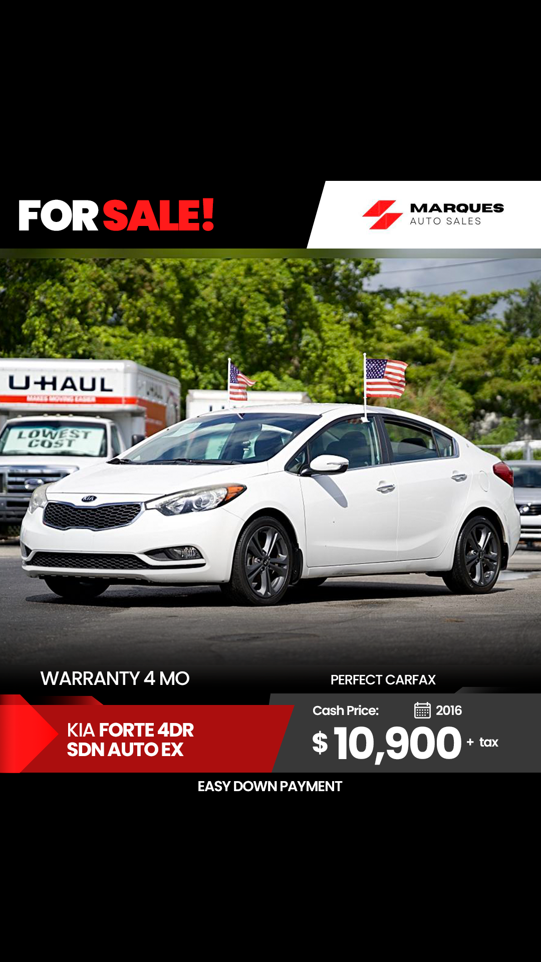 Marques Auto Sales Facebook ad from May 5, 2026