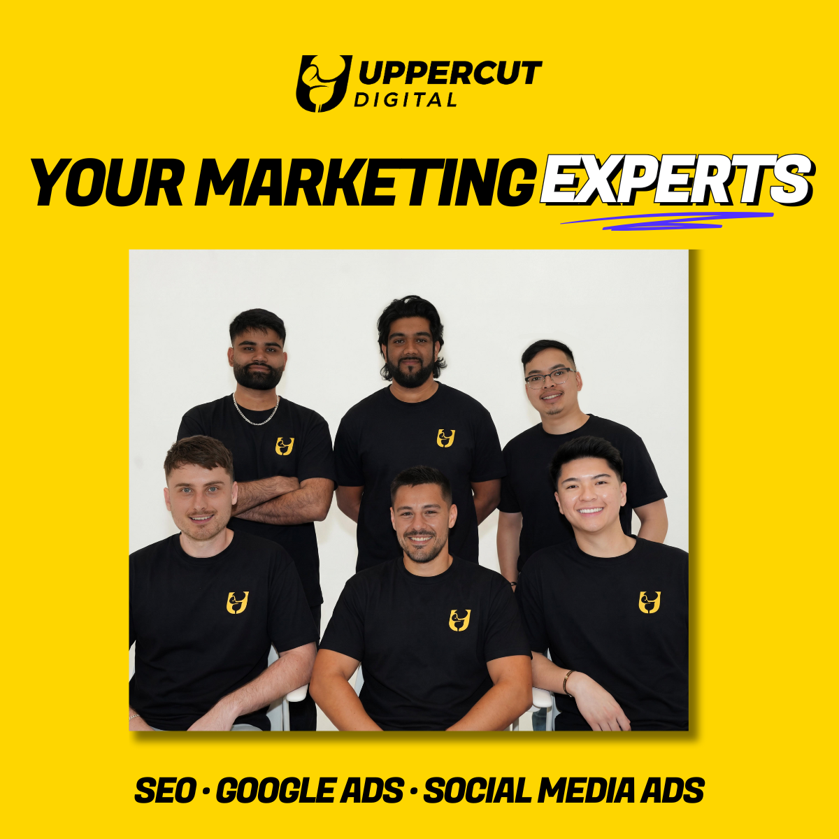 Uppercut Digital Facebook ad: We Grow Businesses.