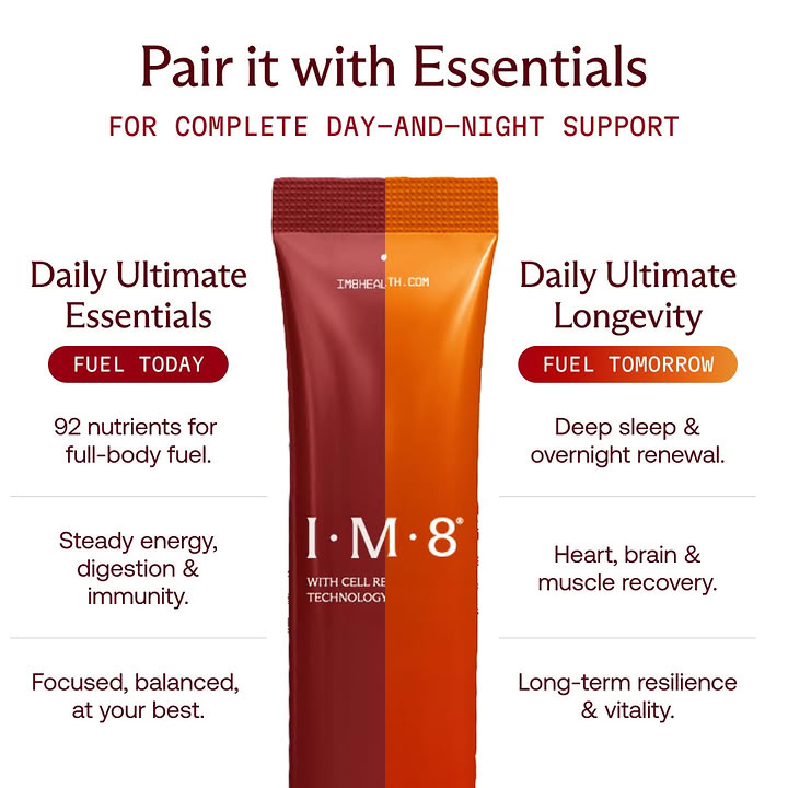 IM8 Facebook ad: The Beckham Stack: Nutrition Meets Longevity