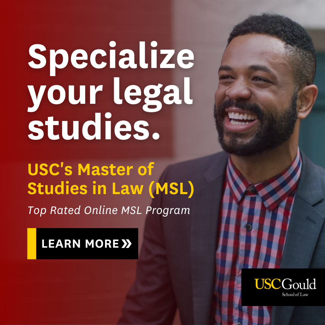 USC Gould School of Law Facebook ad