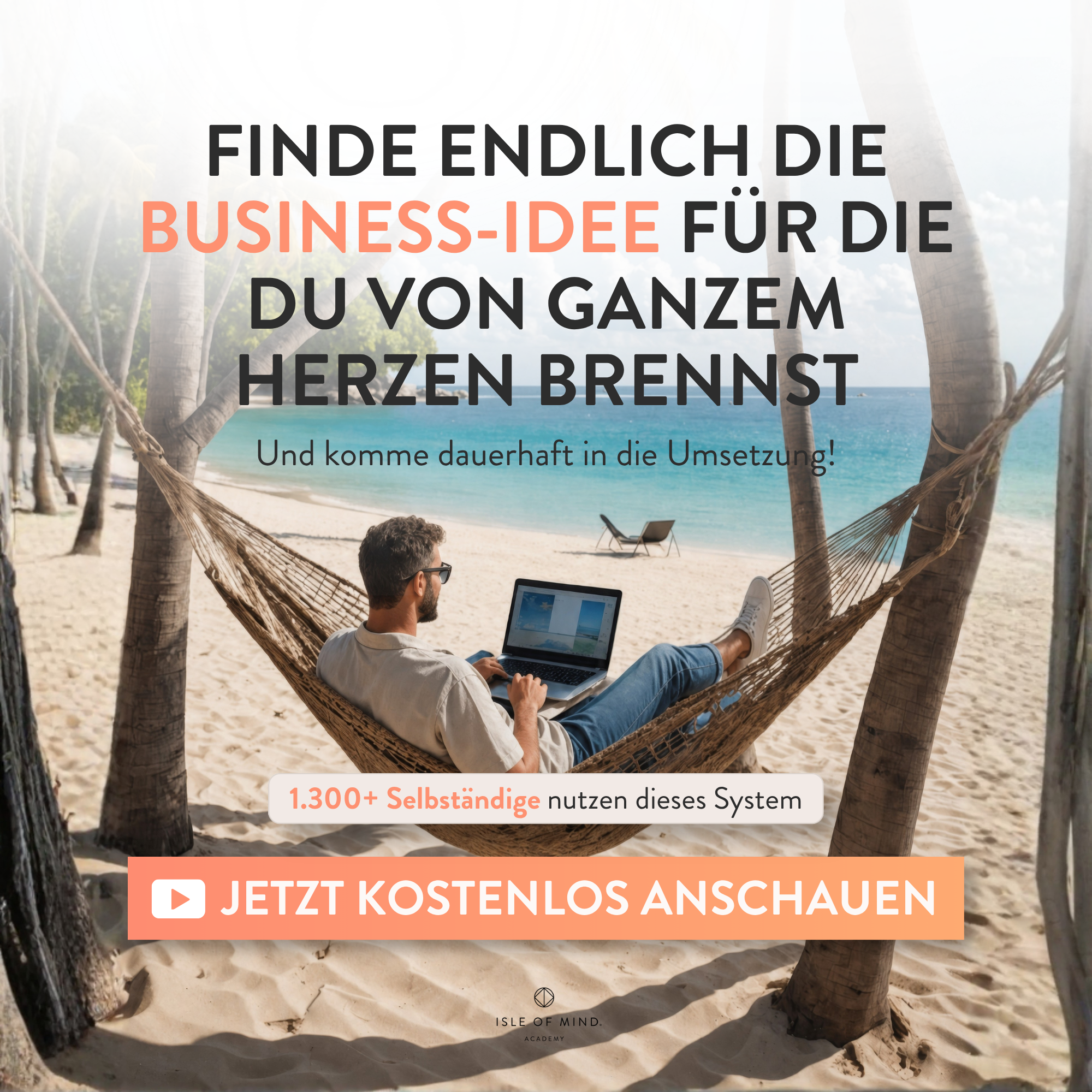 Isleofmind_academy Facebook ad: Kostenloser Videokurs: Deine Business-Idee für 2026