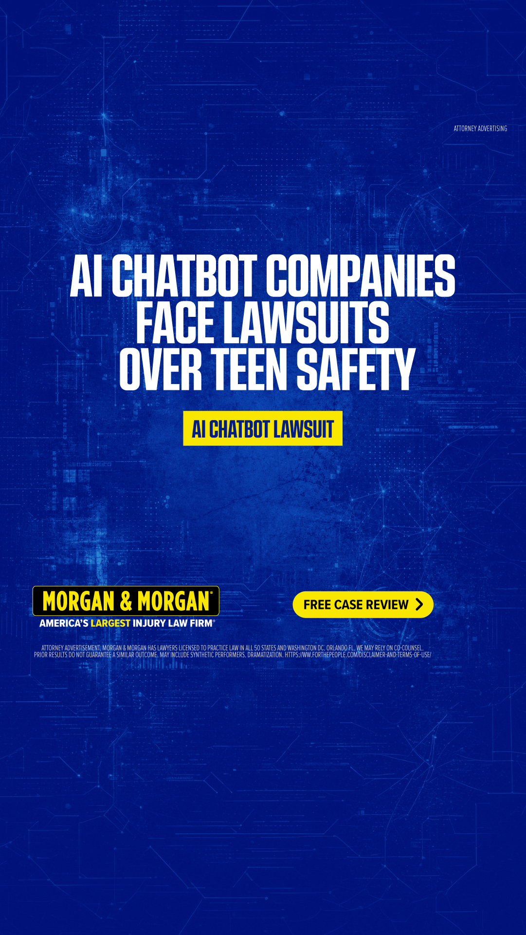 Morgan & Morgan Facebook ad