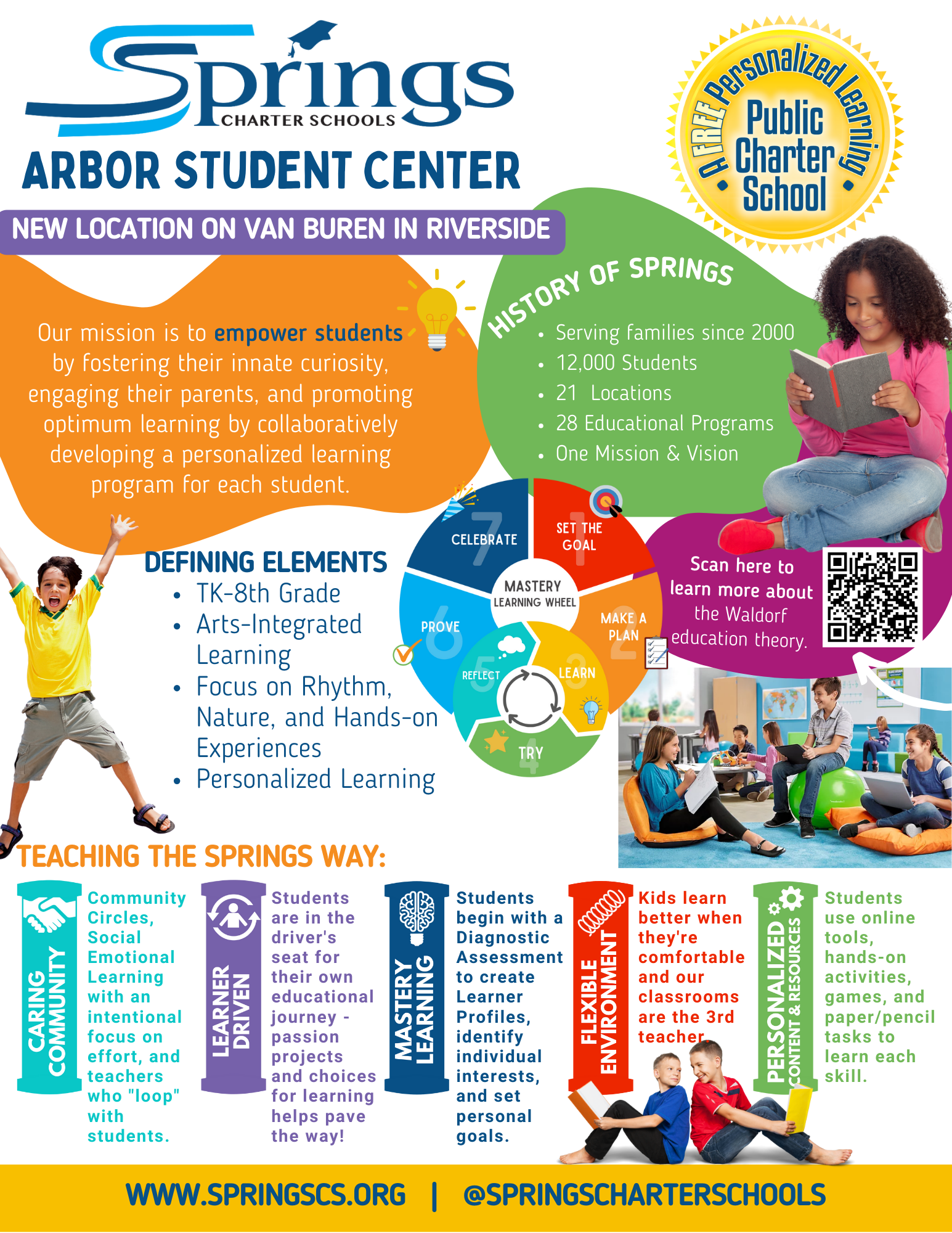 Springs Charter Schools Facebook ad: Register for a Virtual Info Session