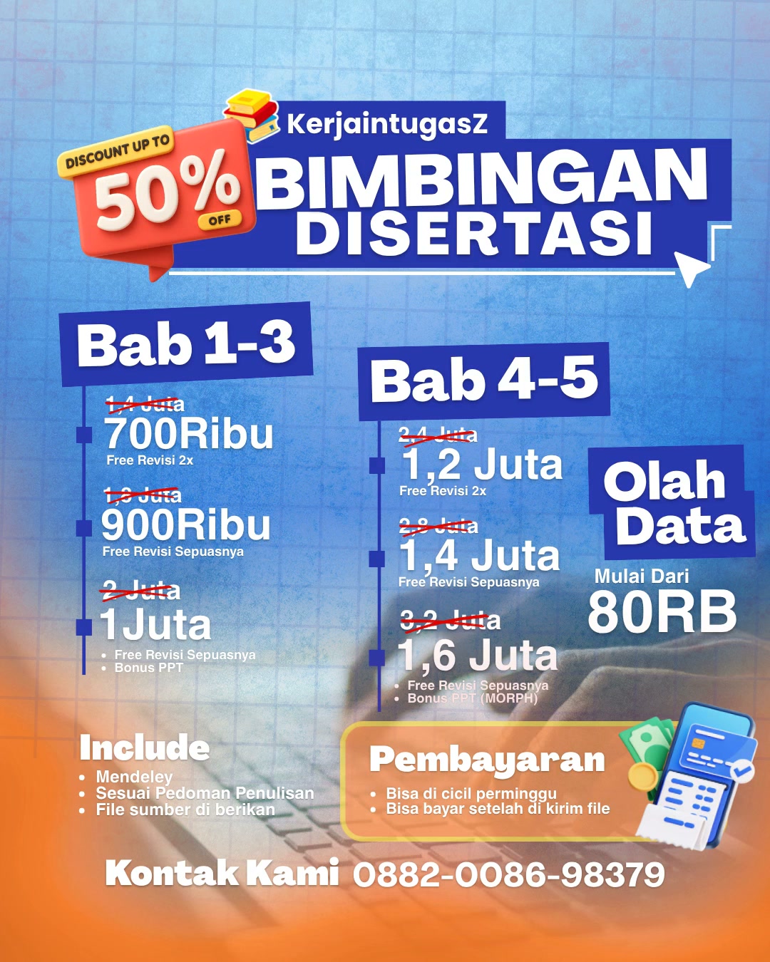 Kerjaintugas Facebook ad: Pendampingan Disertasi S3