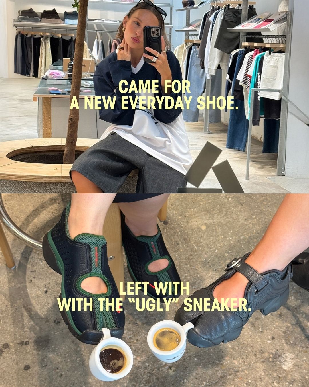 Asphaltgold Facebook ad: Sneaker? Asphaltgold.