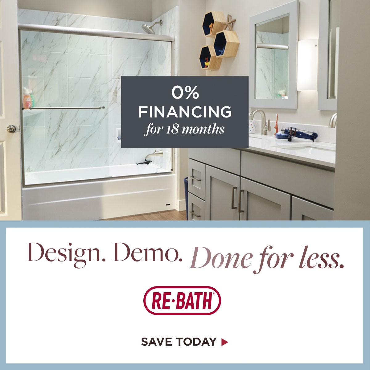 Re-Bath Facebook ad: Your Dream Bathroom Remodel
