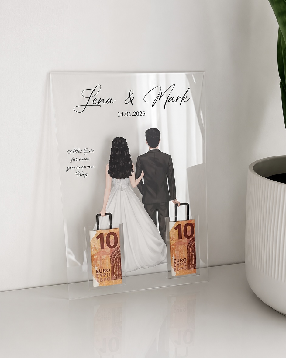 Favee.de Facebook ad: Hochzeitsgeschenk Acrylplatte
