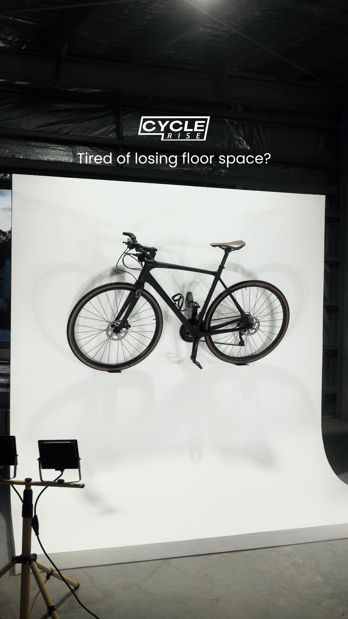 Cycle Rise Facebook ad: CycleRise Pedal Wall Rack