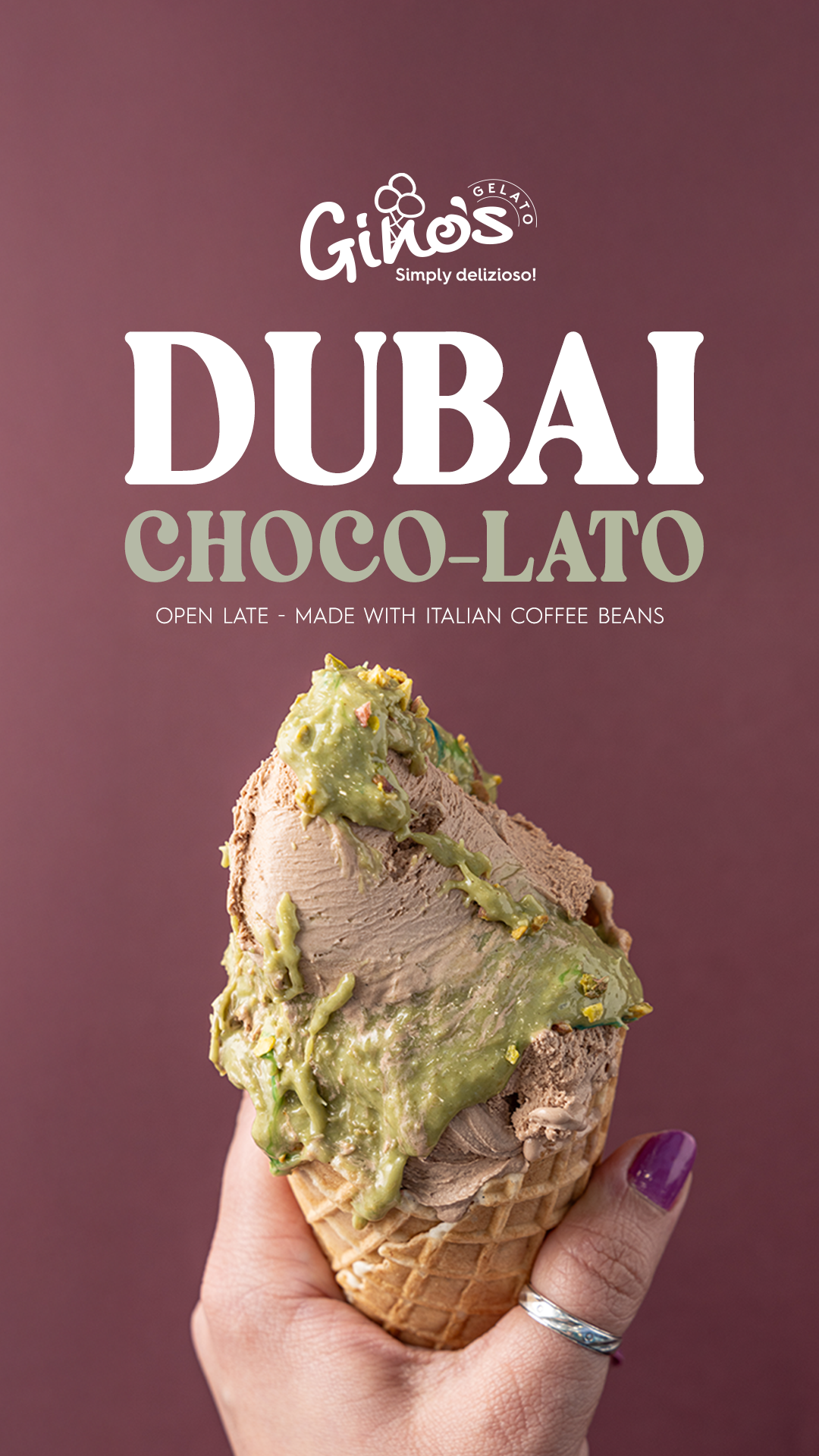 Gino's Gelato Facebook ad
