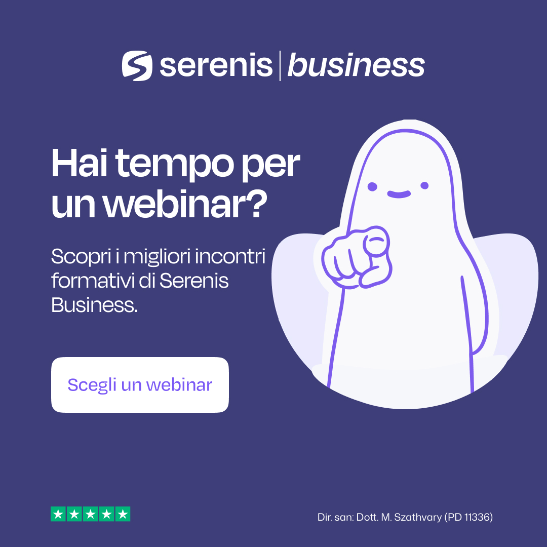 Serenis Facebook ad: Formazione HR dove e quando vuoi.