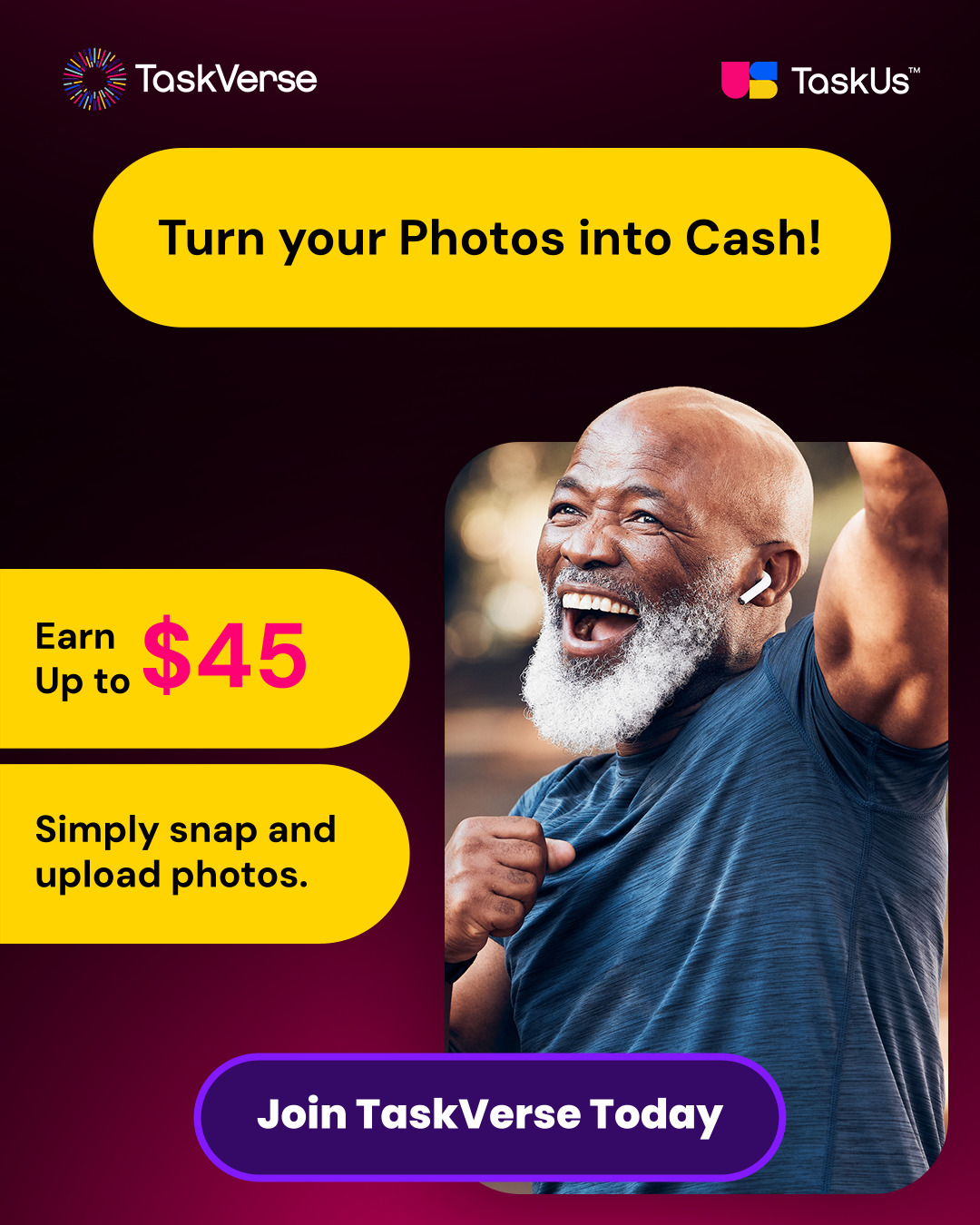 TaskUs Facebook ad