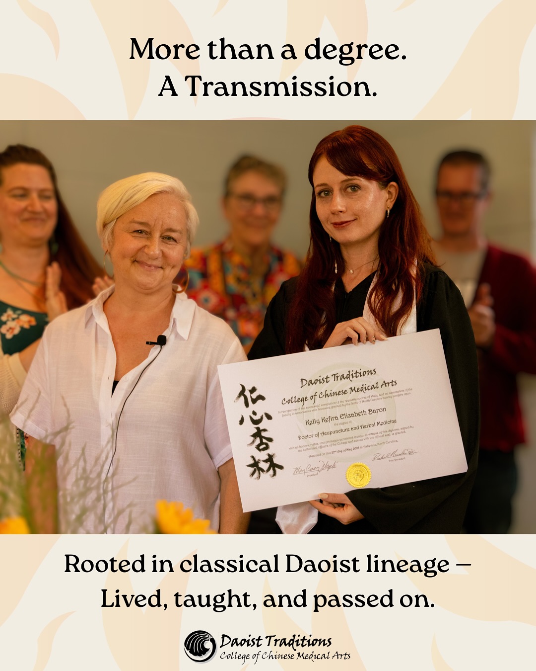 Daoist Traditions College of Chinese Medical Arts Facebook ad: It isn’t easy.