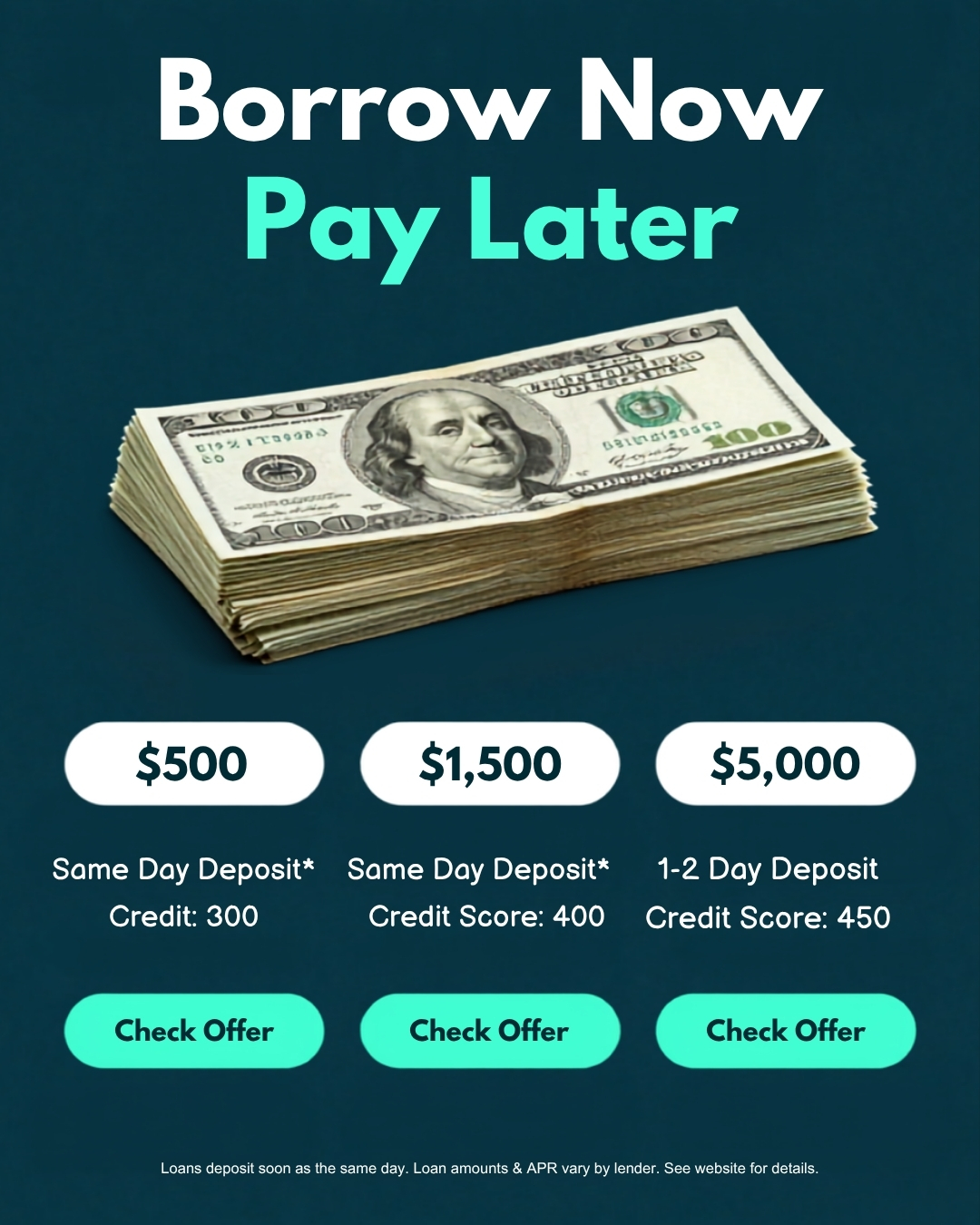 Borrow Now Pay Later Facebook ad from Jun 23, 2026