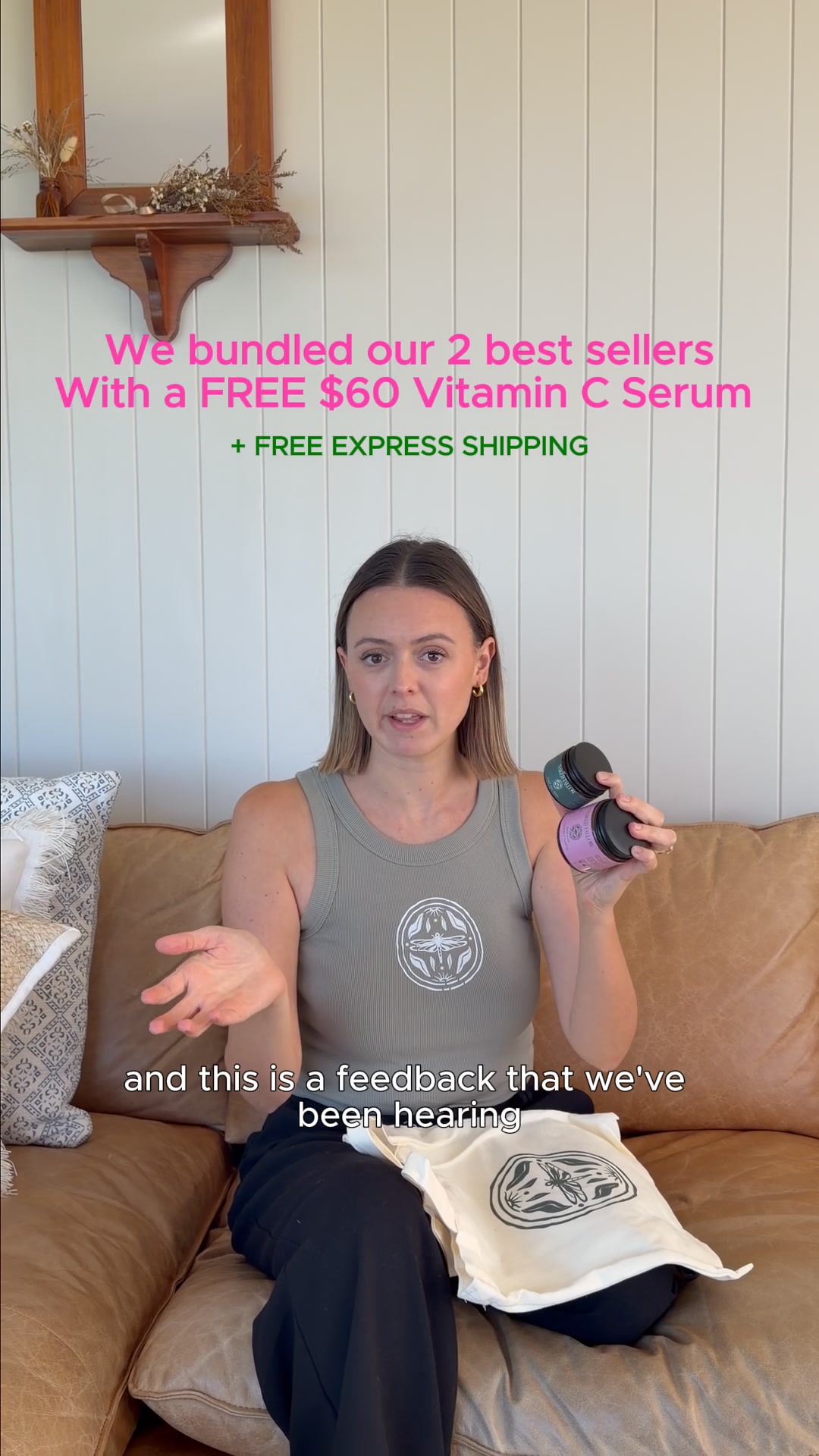 Naked Tallow Facebook ad: Our best sellers with a free $60 gift