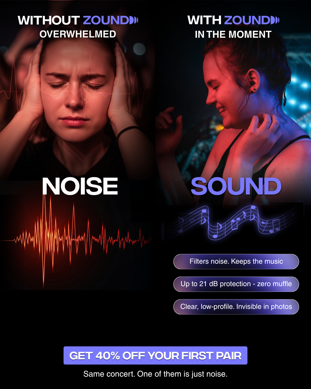 Zound. Facebook ad