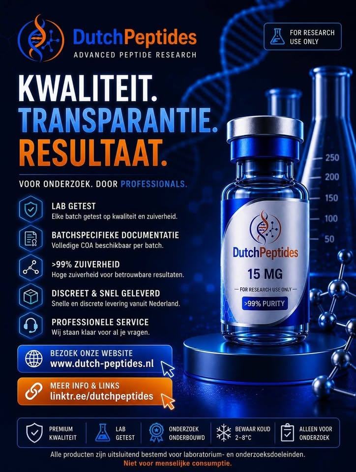 Dutch Peptides Facebook ad: Dutch Peptides is nu online