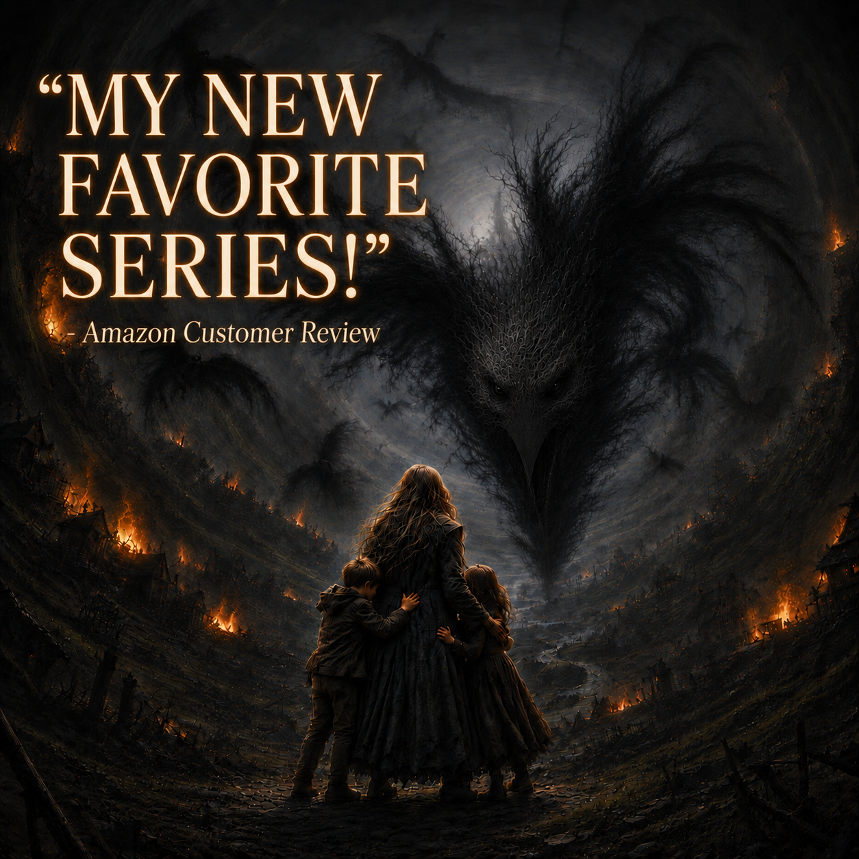 Author E. S. Fein Facebook ad: Binged the first three books in a week. I'm hooked!