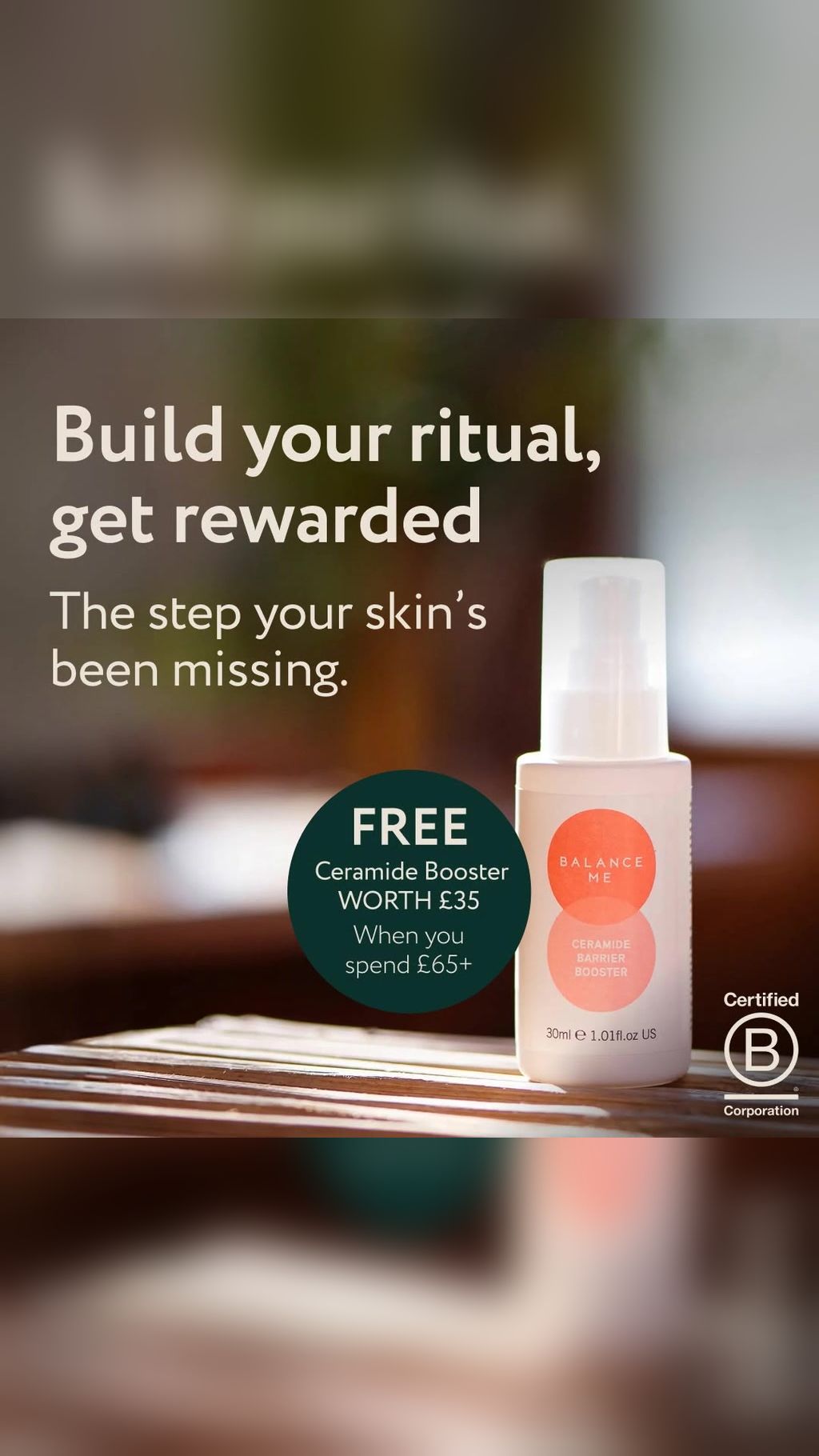 Balance Me Skincare Facebook ad