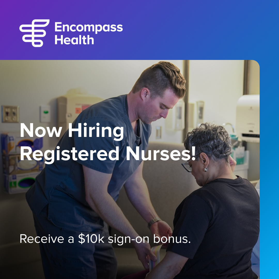 Encompass Health Careers Facebook ad: Support patients