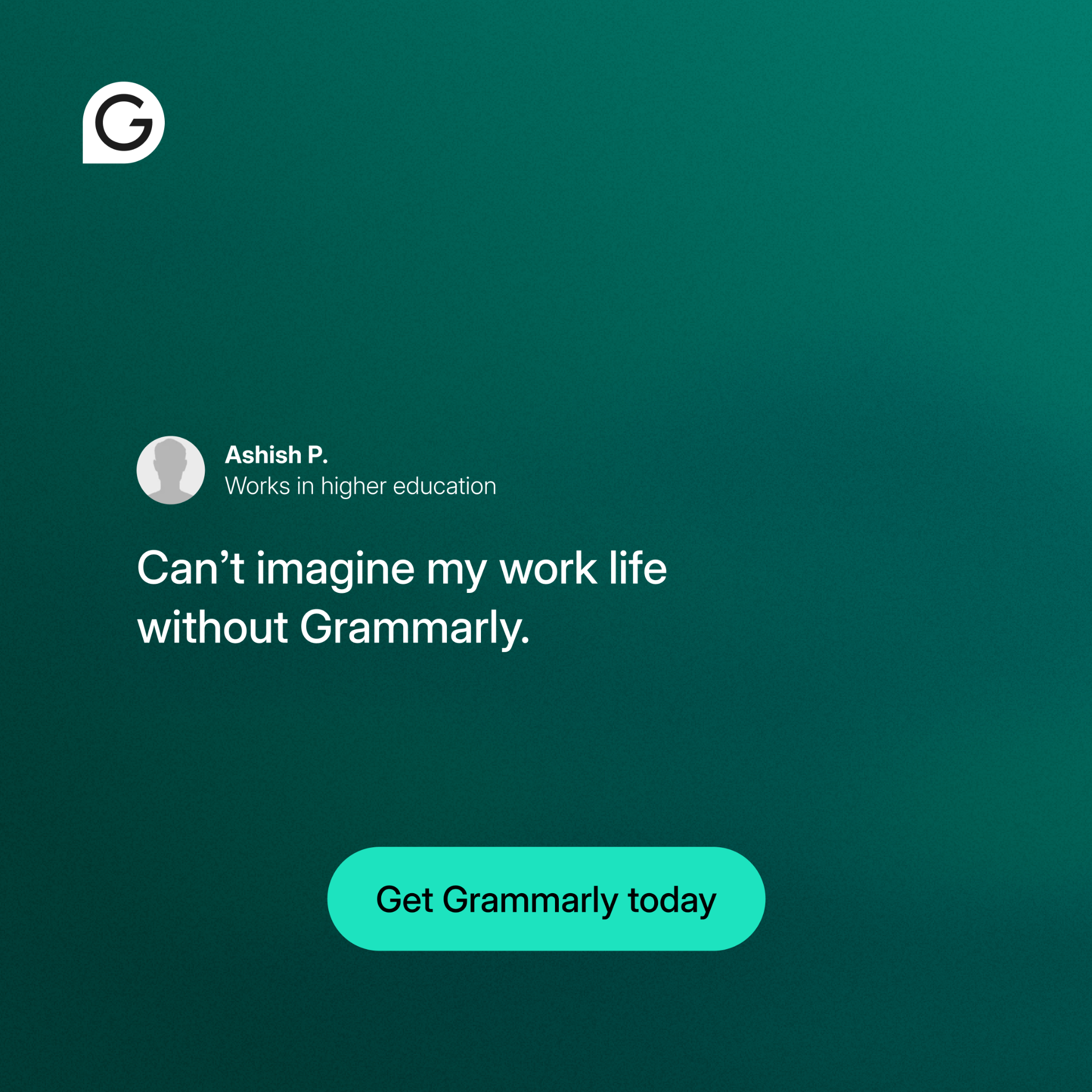 Grammarly Facebook ad