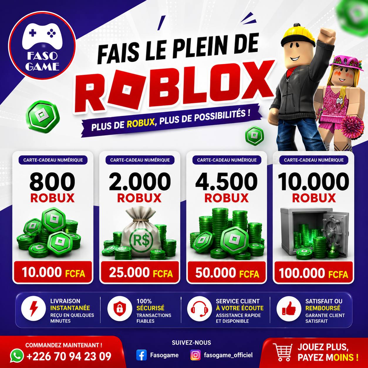 FasoGame Facebook ad
