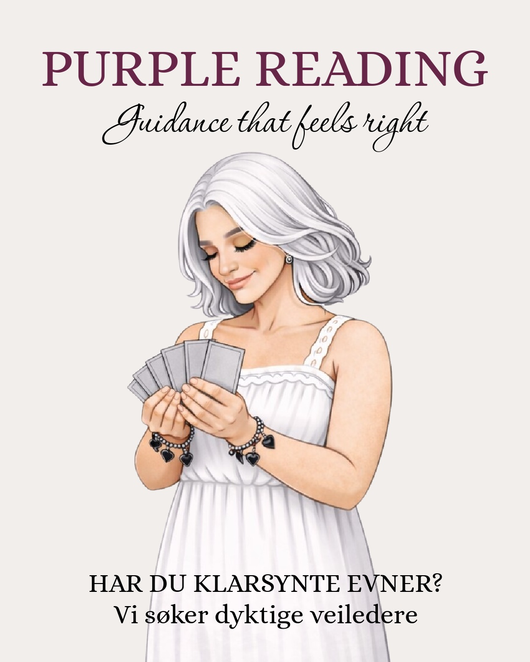 Purplereading.com Facebook ad: Søk som klarsynt hos Purple Reading