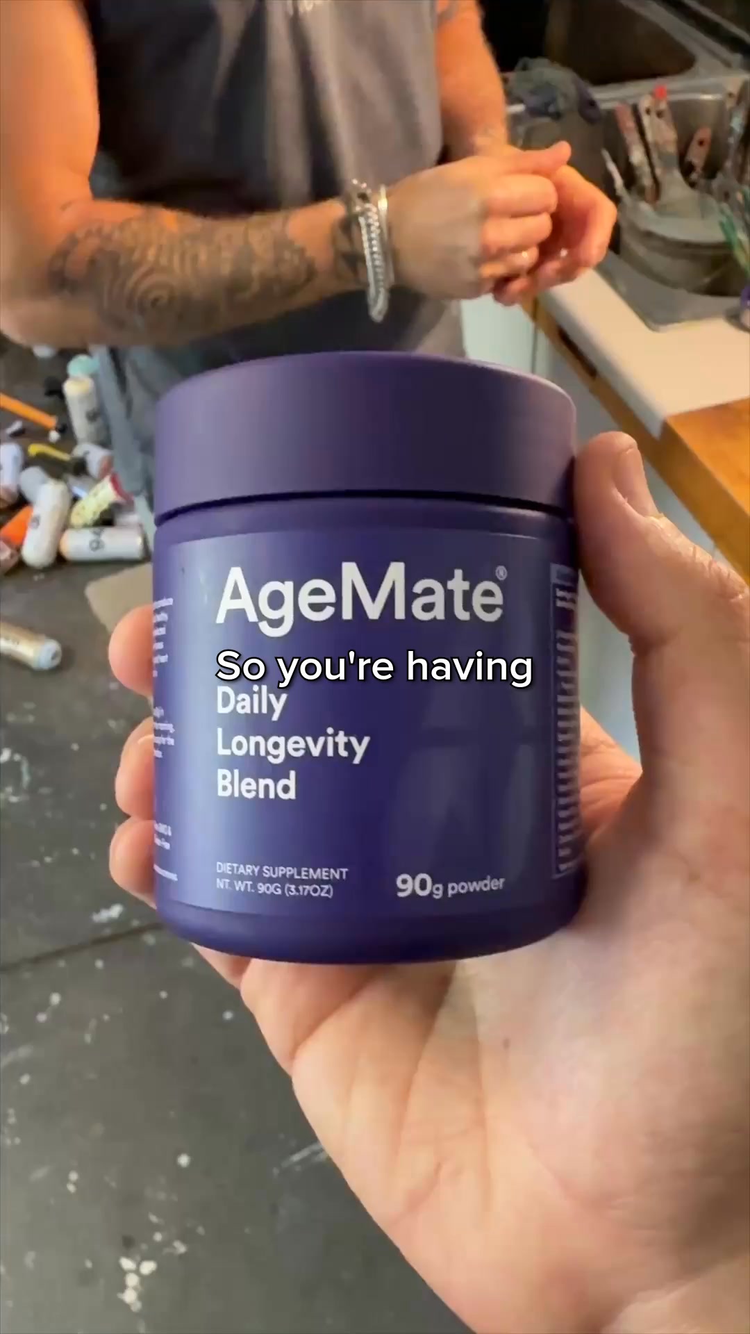 Longevity Insider Facebook ad: Agemate Daily Longevity Blend