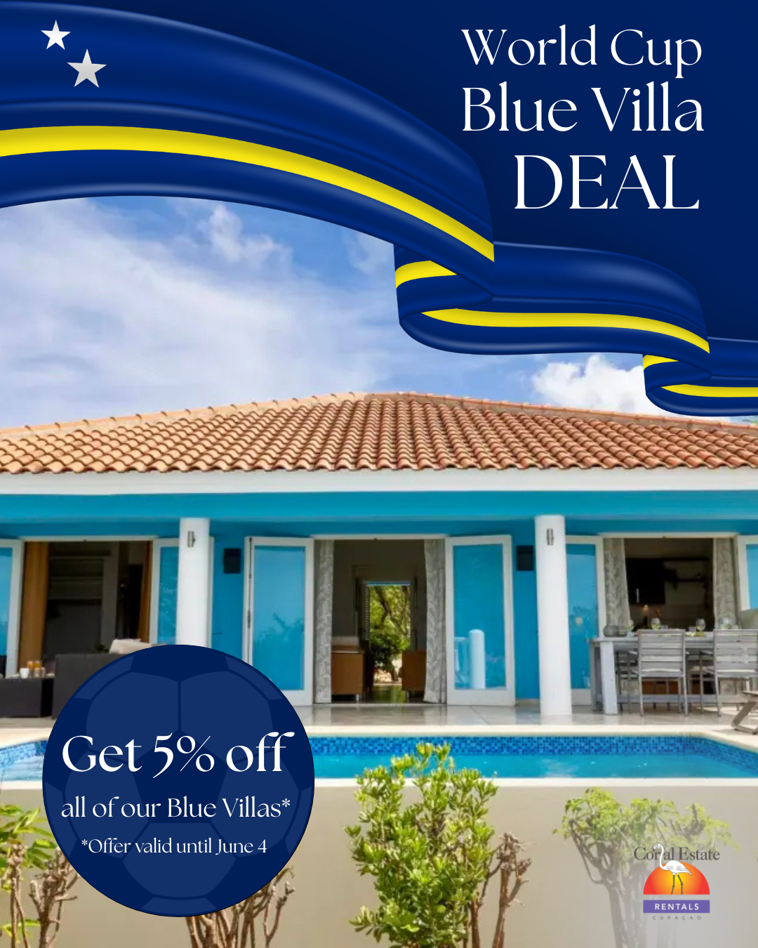 Coral Estate Rentals Curacao Facebook ad