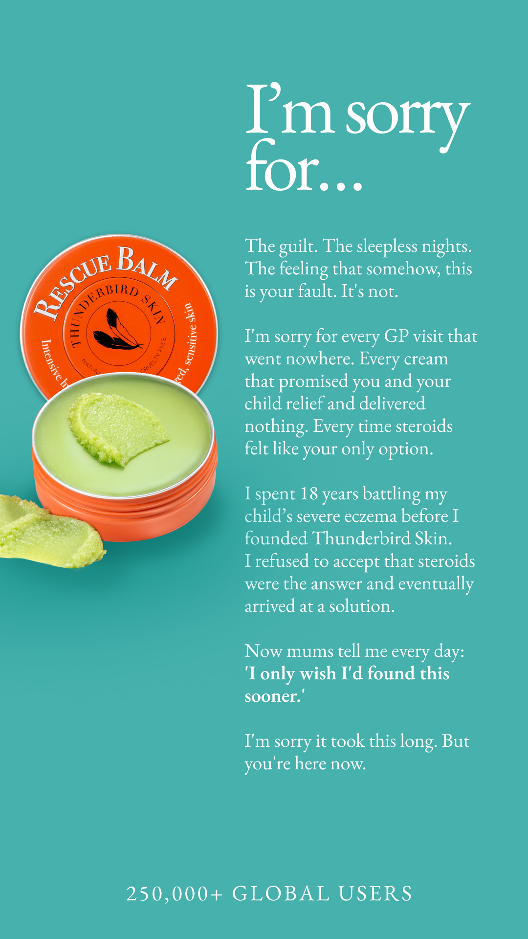 Thunderbird Natural Skincare - sensitive skin solutions Facebook ad