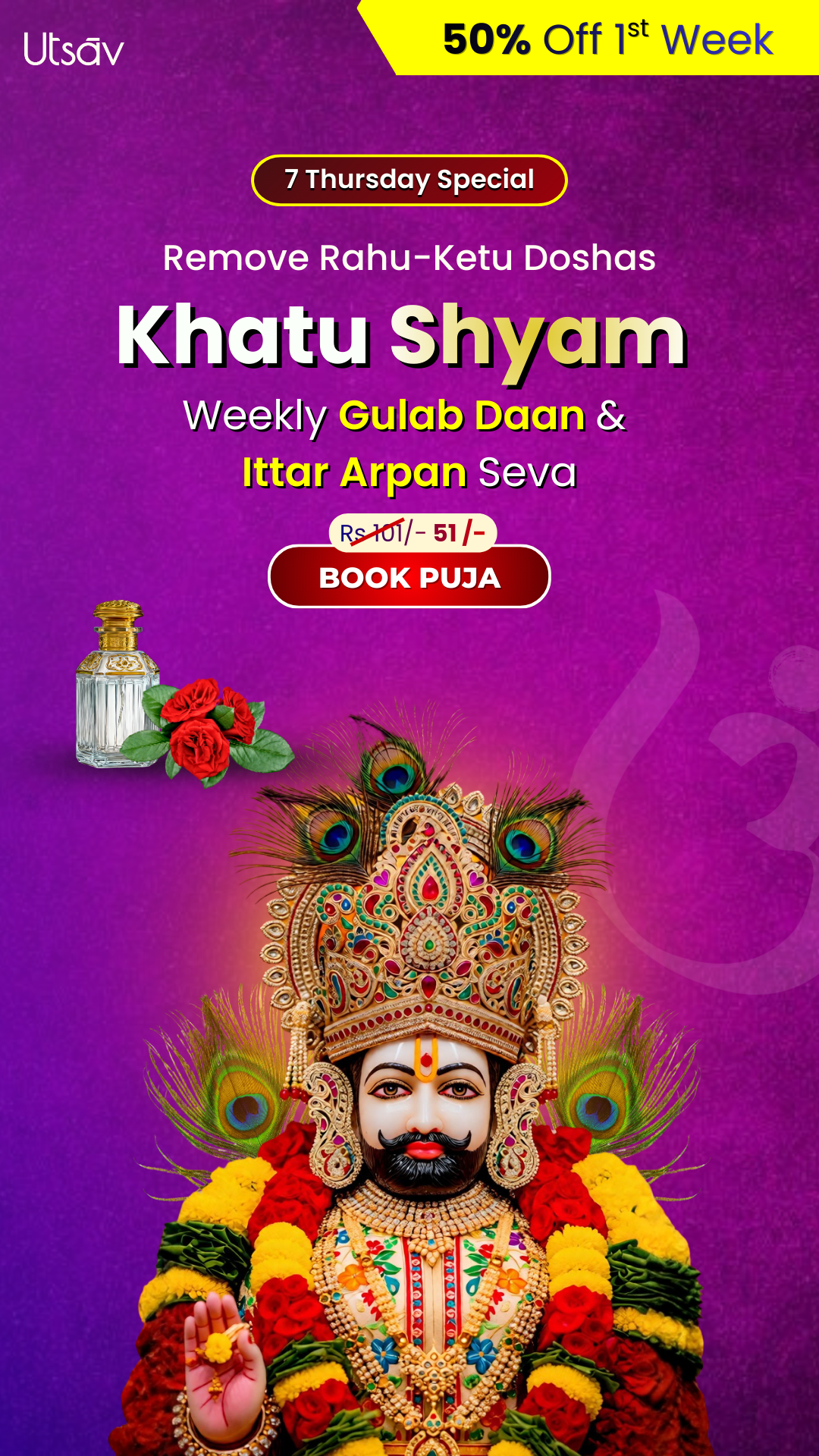 Utsav App : India’s most Loved  Puja Booking App Facebook ad