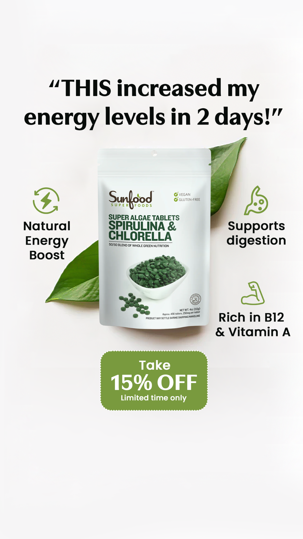 Sunfood Superfoods Facebook ad